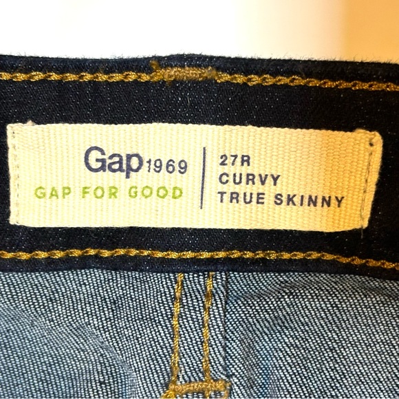 GAP Curvy True Skinny Jeans Dark Wash Like New 27 - Picture 8 of 9